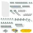thumbnail image 1 of Triton Products B1639737 Polypropylene Pegboard Kit with 79 Dura Hooks & 4 Bins, White - 24 x 48 x 0.25 in., 1 of 5