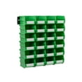 thumbnail image 1 of Triton Products® Green Polypropylene Bins; 24 Interlocking Bins With 2 Wall Mount Rails, 1 of 7