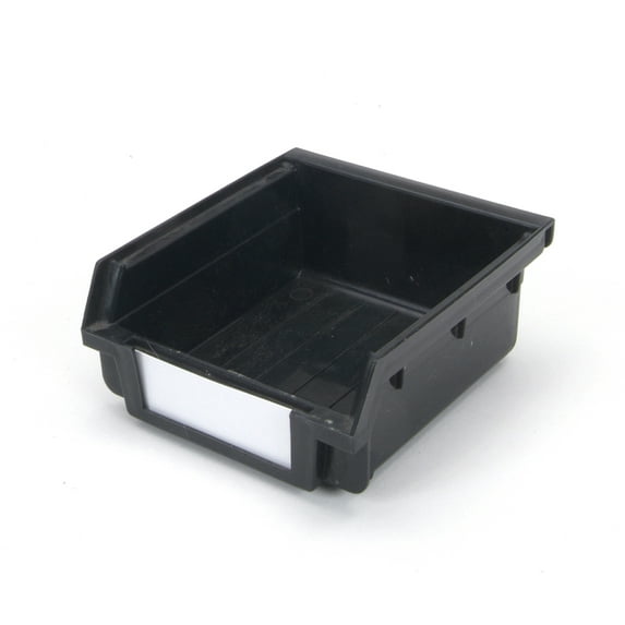 Triton Products Hanging Bin 3-5/8"L x 3-7/8"W x 1-3/4"H Tool Boxes & Organizers, Nesting Polypropylene Bins with White Product Identification Labels for Molded Front Holder, 30ct