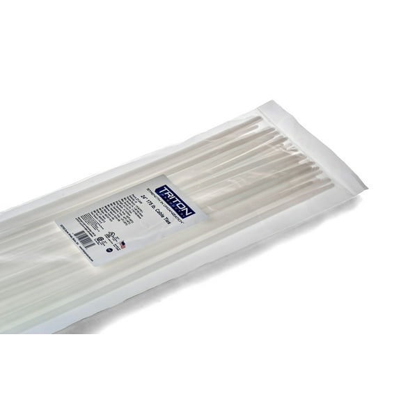 Triton Products Heavy Duty 24" Natural Zip Ties, 50/PK