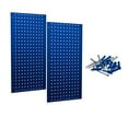 thumbnail image 1 of Triton Products® LB18-B (2) 18"W x 36"H x 9/16"D Blue Epoxy 18-Gauge Steel Square Hole Pegboards, 1 of 6