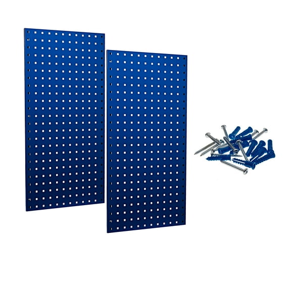 Triton Products® LB18-B (2) 18"W x 36"H x 9/16"D Blue Epoxy 18-Gauge Steel Square Hole Pegboards