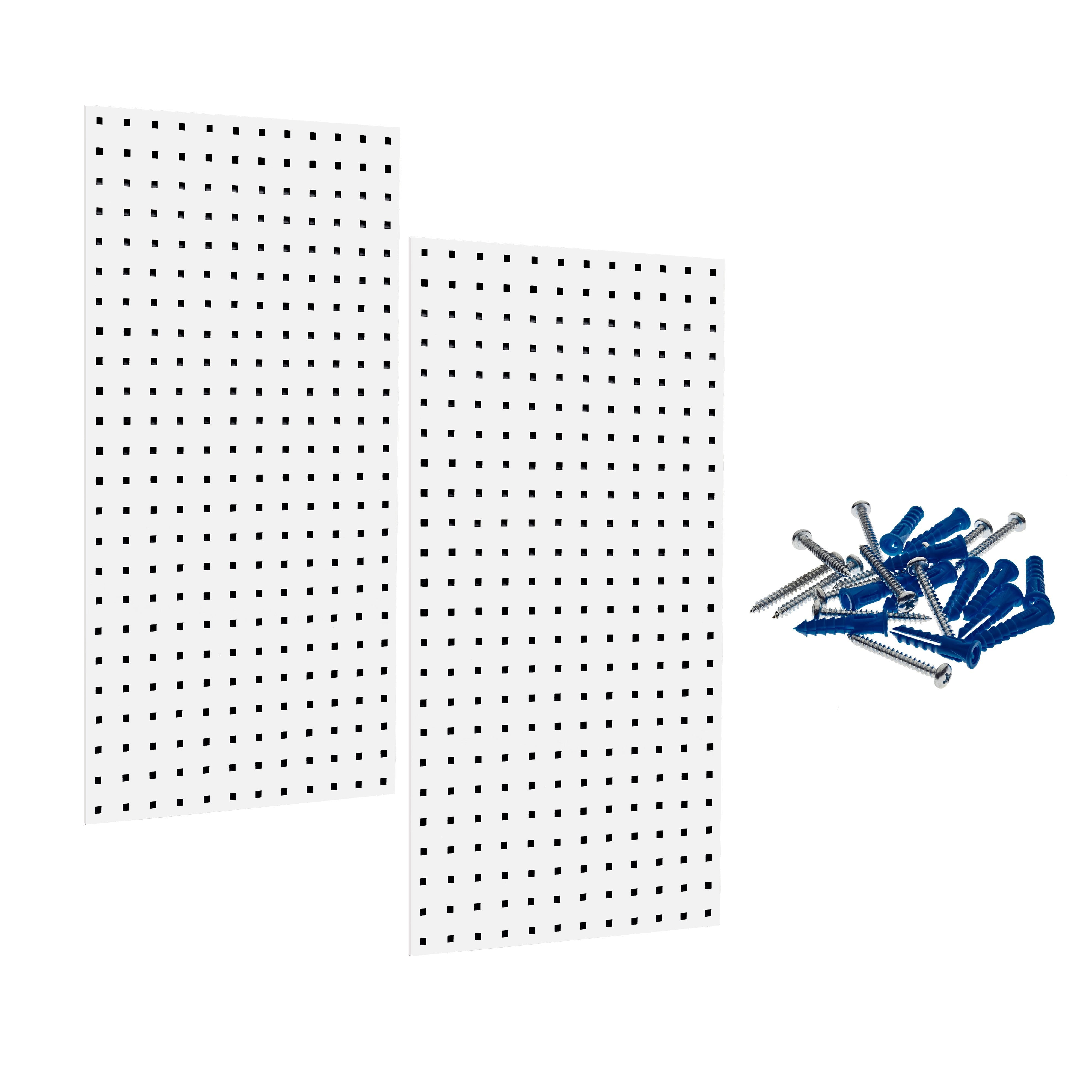 White Heavy-Duty Epoxy Coated Steel Pegboards, 18" x 36"