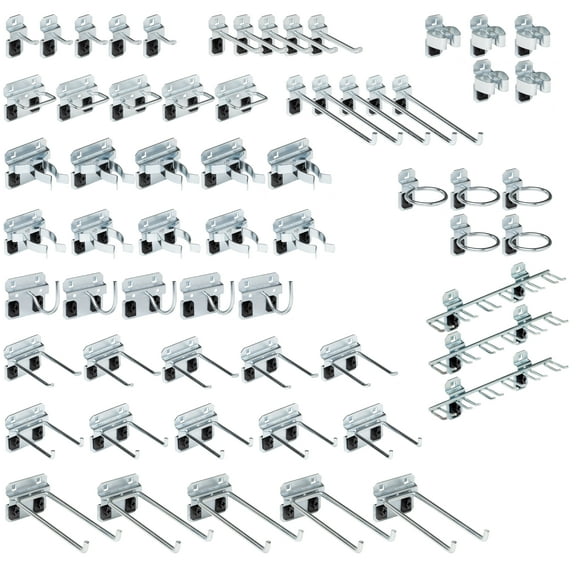 Triton Products LOCHOOK LH2-KIT Lock Hook Kit,Square,Silver,3/8In Hole