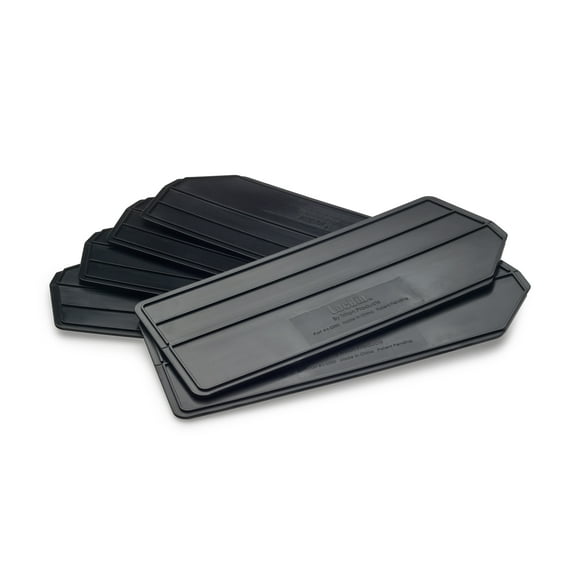 Triton Products® LocBin 10-3/4"L x 4-5/8"W x 1/8"H ABS Plastic Black Bin Dividers for 3-235 Bins, 6pk