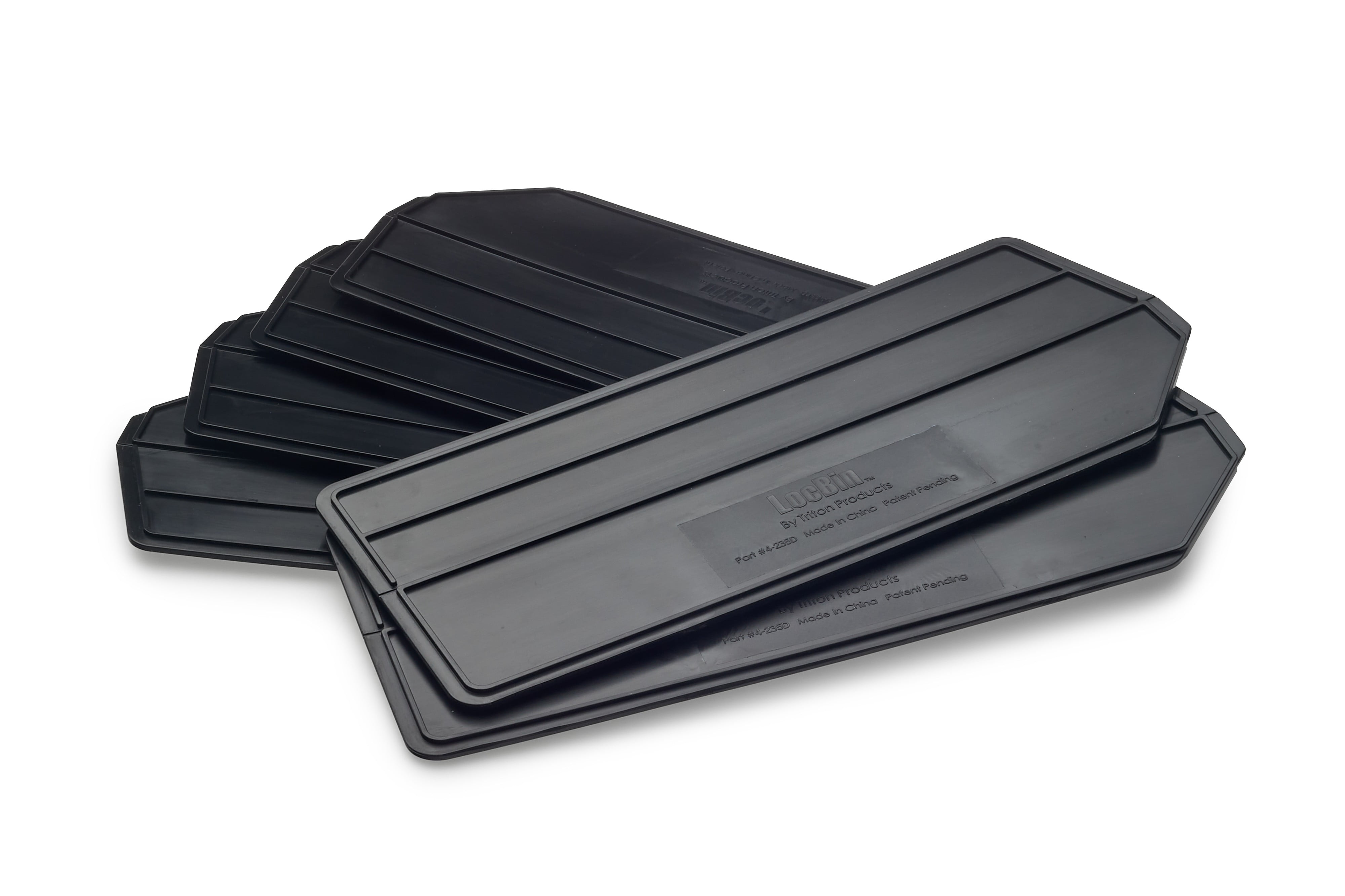 Black ABS Plastic Bin Dividers, 13.875" x 6.5" x 0.25", 6-Pack