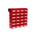 thumbnail image 1 of Triton Products® LocBin 26-Piece Wall Storage Unit with 5-3/8"L x 4-1/8"W x 3"H Interlocking Poly Bins, 24ct, Wall Mount Rails 8-3/4"L with Hardware, 2pk, 1 of 8