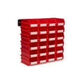 thumbnail image 1 of Triton Products® LocBin 26-Piece Wall Storage Unit with 7-3/8"L x 4-1/8"W x 3"H Interlocking Poly Bins, 24ct, Wall Mount Rails 8-3/4"L with Hardware, 2pk, 1 of 7