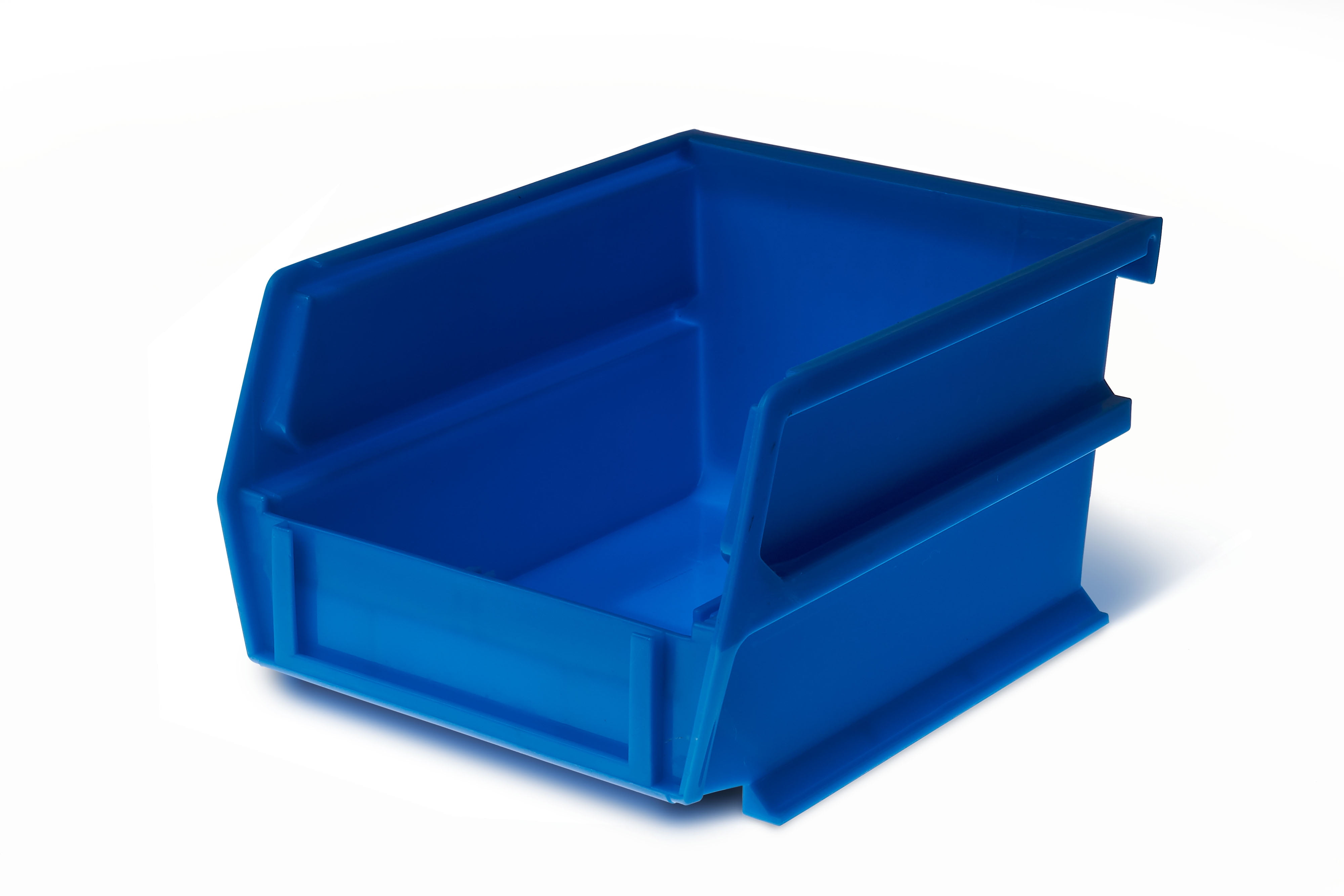 Plastibox Parts Bins: Attached Dividers, Stacking, Light Blue, 6.6