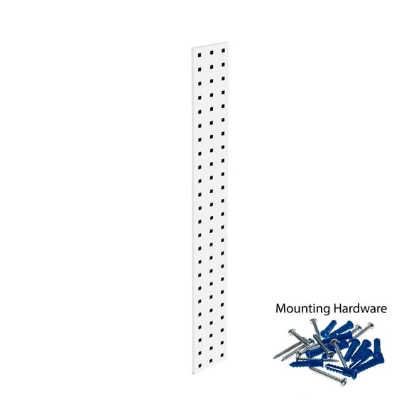 Triton Products® LocBoard (1) 36"W x 4.5"H Epoxy, 18 Gauge Steel Square Hole Pegboard Strip