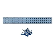 Triton Products® LocBoard (1) 36"W x 4.5"H Epoxy, 18 Gauge Steel Square Hole Pegboard Strip