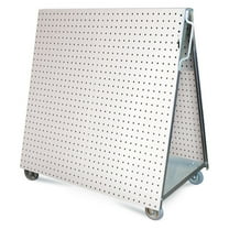 Triton Products® LocBoard 48"L x 46"H x 26-5/8"W Aluminum Frame Tool Cart with Tray and LocBoard