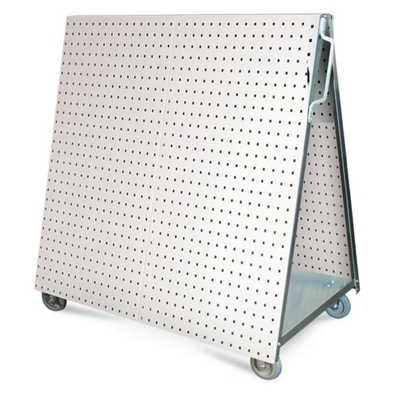 Triton Products® LocBoard 48"L x 46"H x 26-5/8"W Aluminum Frame Tool Cart with Tray and LocBoard