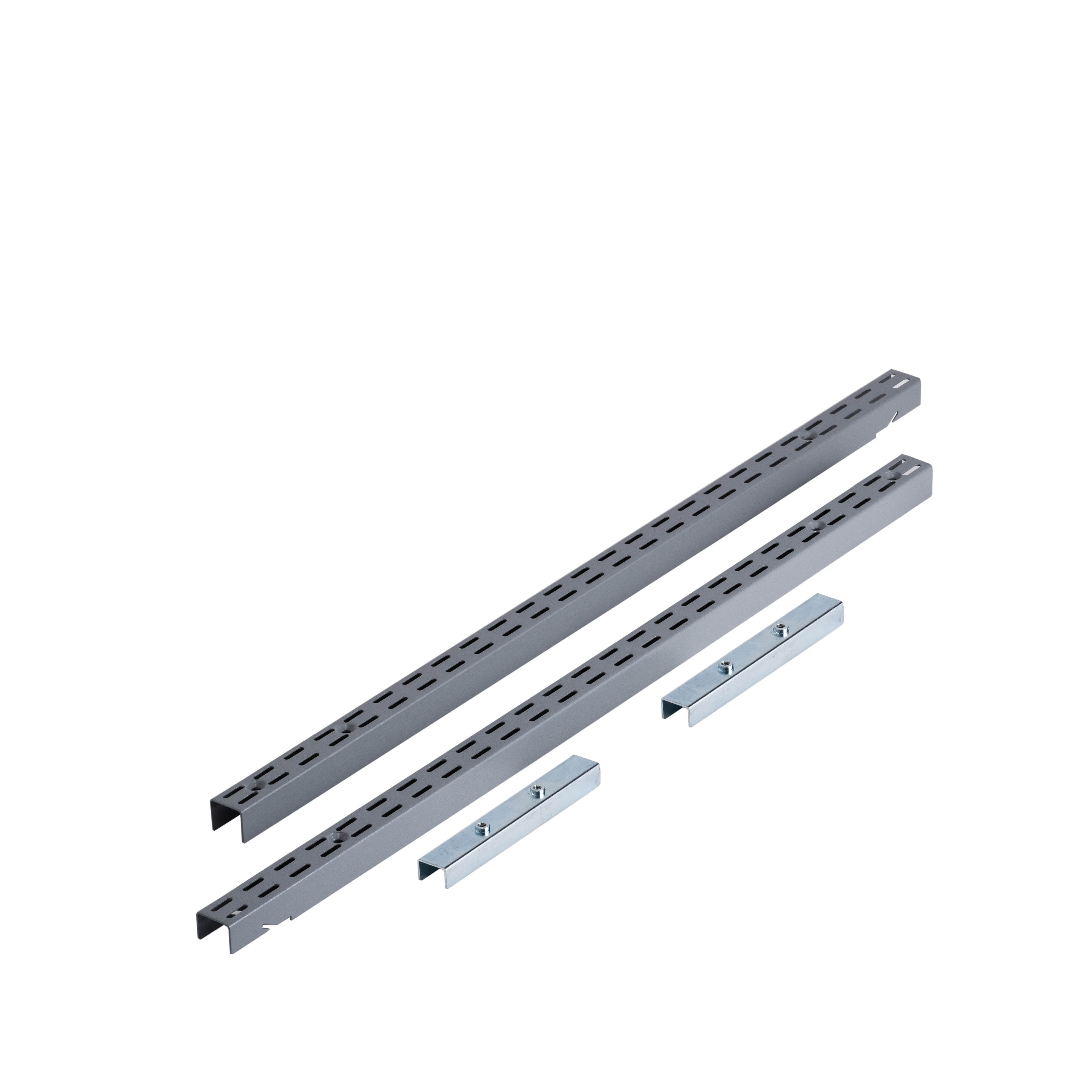 63" Gray Steel Wall-Mounted Modular Garage Organizer
