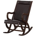 thumbnail image 1 of Triton Rocking Chair - Espresso PU & Walnut, 1 of 1