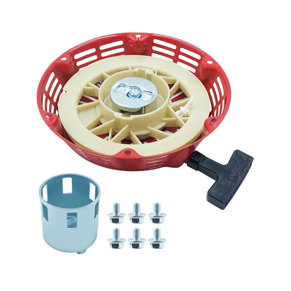 Triumilynn Recoil Starter for Honda GX340 GX390 GX610 GX620 11HP 13HP 18HP 20HP Engine Pull Cord with Bolt Starter Cup