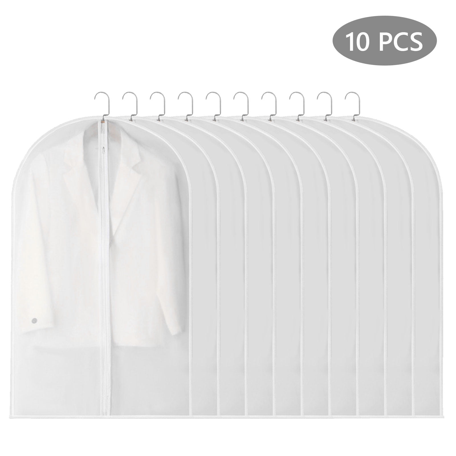 Triumper 10 Pcs Hanging Garment Bag Lightweight Suit Bag 24 x 47 inch ...