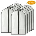 Triumper 10 Pcs Hanging Garment Bag Resistant Clothes Cover Bags 24 x