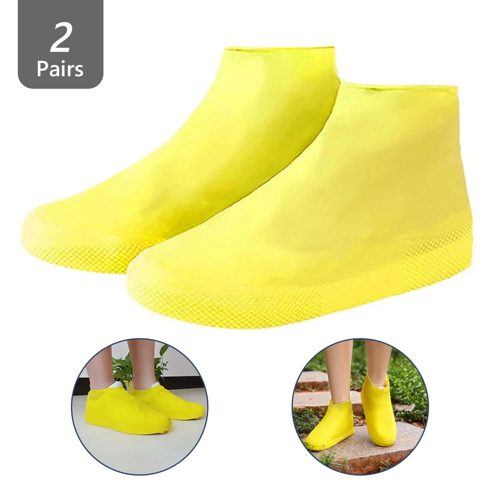 Triumper 2 Pairs Waterproof Shoes Covers Non Slip Shoe Covers Upgrade