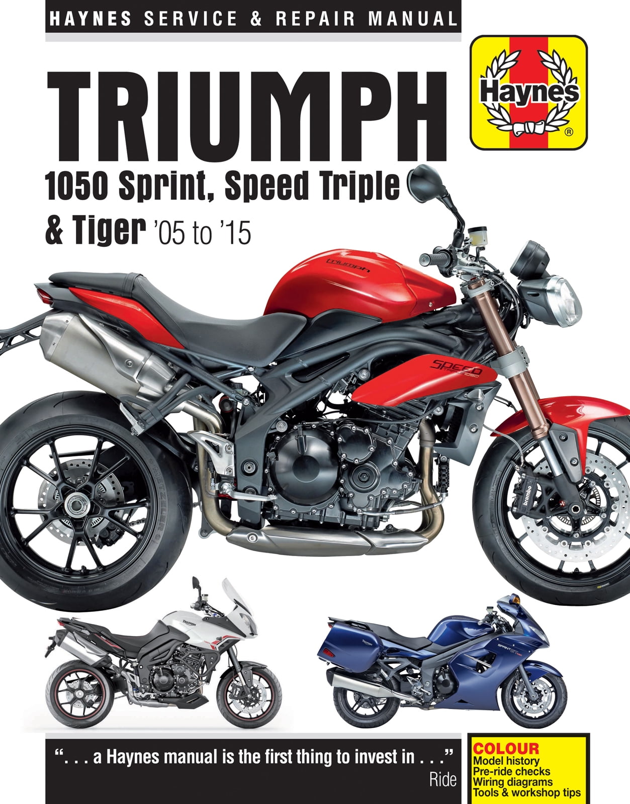 Triumph 1050 Sprint ST/GT, Speed Triple/R & Tiger/SE/Sport (05-15) Haynes Repair Manual ^ Triumph 1050 Sprint ST/GT, Speed Triple/R & Tiger/SE/Sport (05-15) Haynes Repair Manual ^