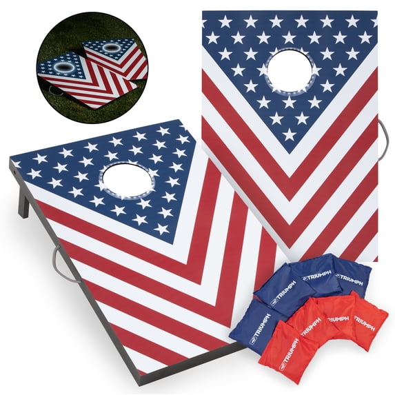 Triumph 2x3 LED Patriotic Cornhole Set