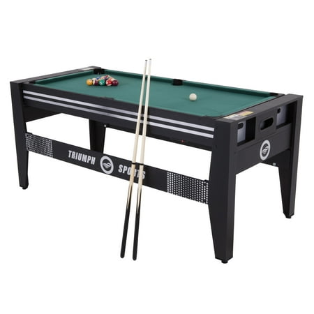 Triumph 72" 4 in 1 Multi Game Swivel Table with Air Powered Hockey, Table Tennis, Billiards, and Launch Football