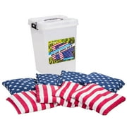 Triumph 8-Pack 6" x 6" 16 oz. Bean Bags with Tub Patriotic