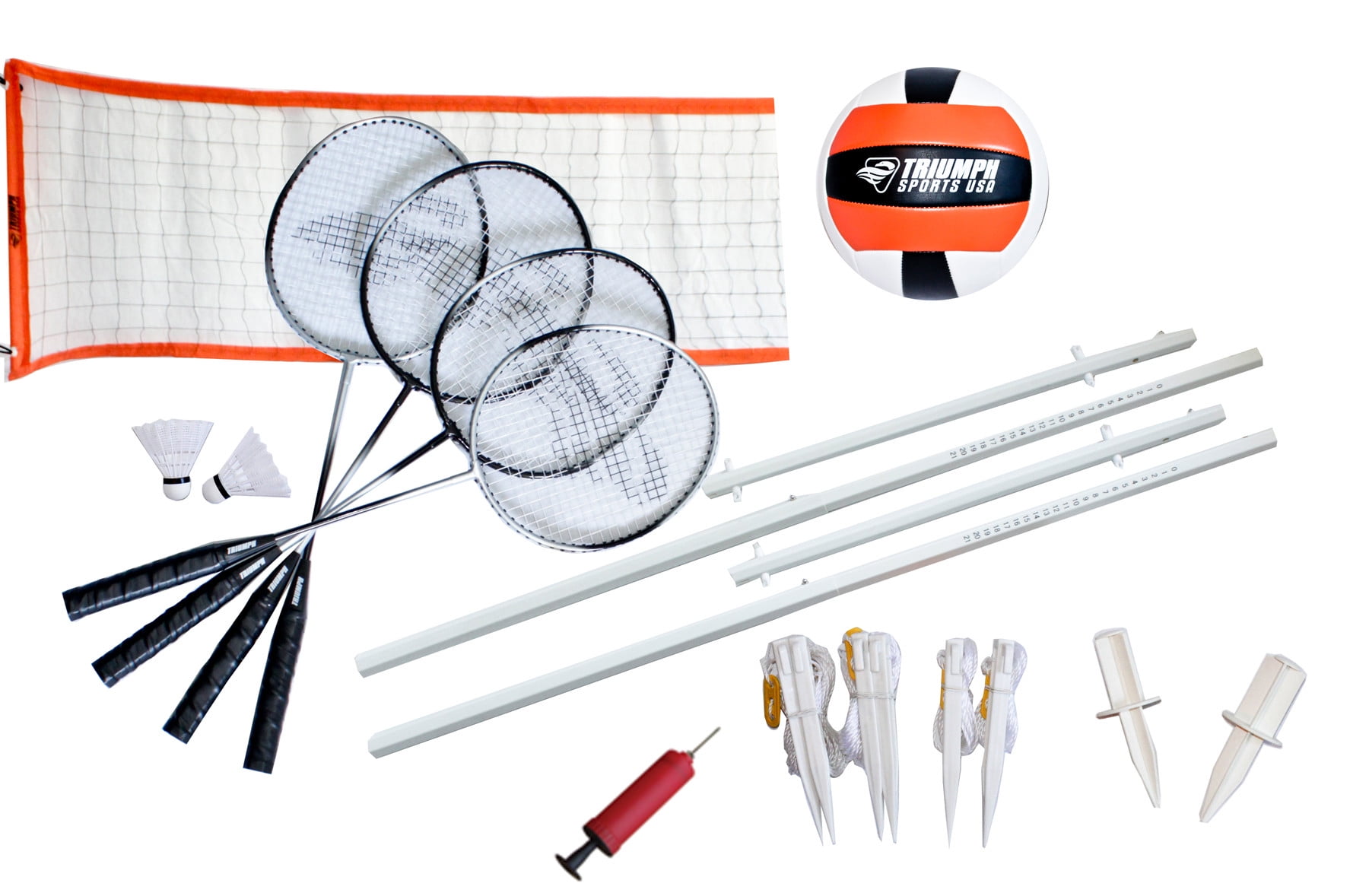 Triumph Advanced Volleyball/Badminton Combo Set Includes Official Size
