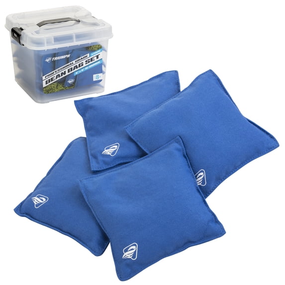 Triumph Classic Canvas Cornhole Bag Set - Includes Four 16oz Duck Cloth Cornhole Bags and Storage Container