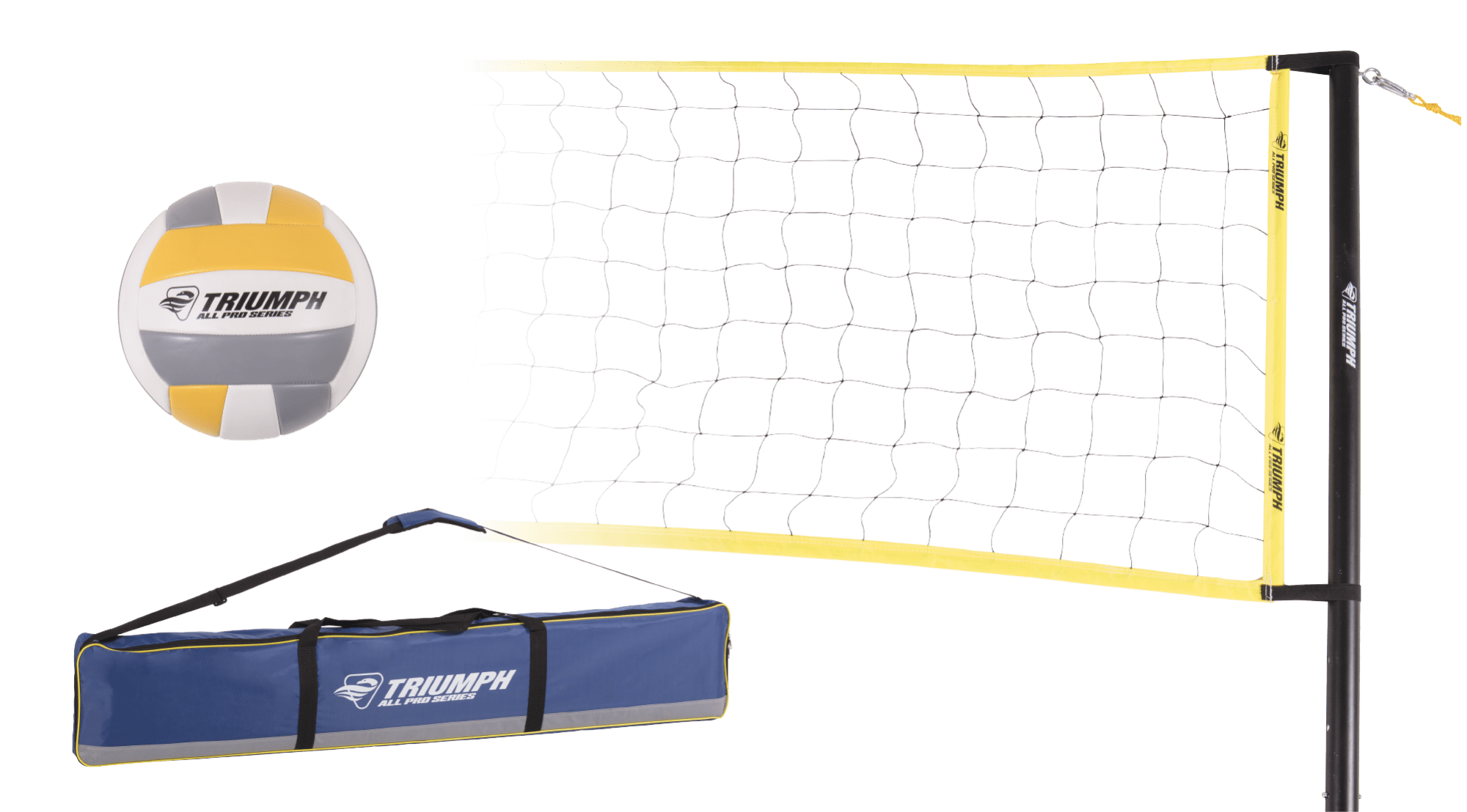 Triumph Competition Volleyball Set Include Official Size Volleyball, Pump,  and Padded Carry Sport Bag