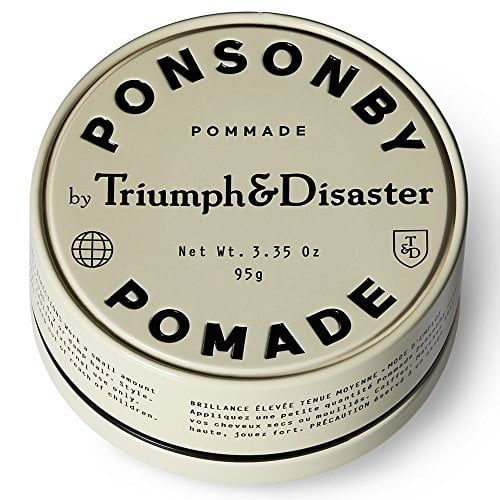 Triumph & Disaster Ponsonby Pomade 3.35oz - Medium Hold Non-Greasy High-Shine Petroleum-Free Hair Pomade with Nourishing Dragon?s Blood, Harakeke, and Argan Oil