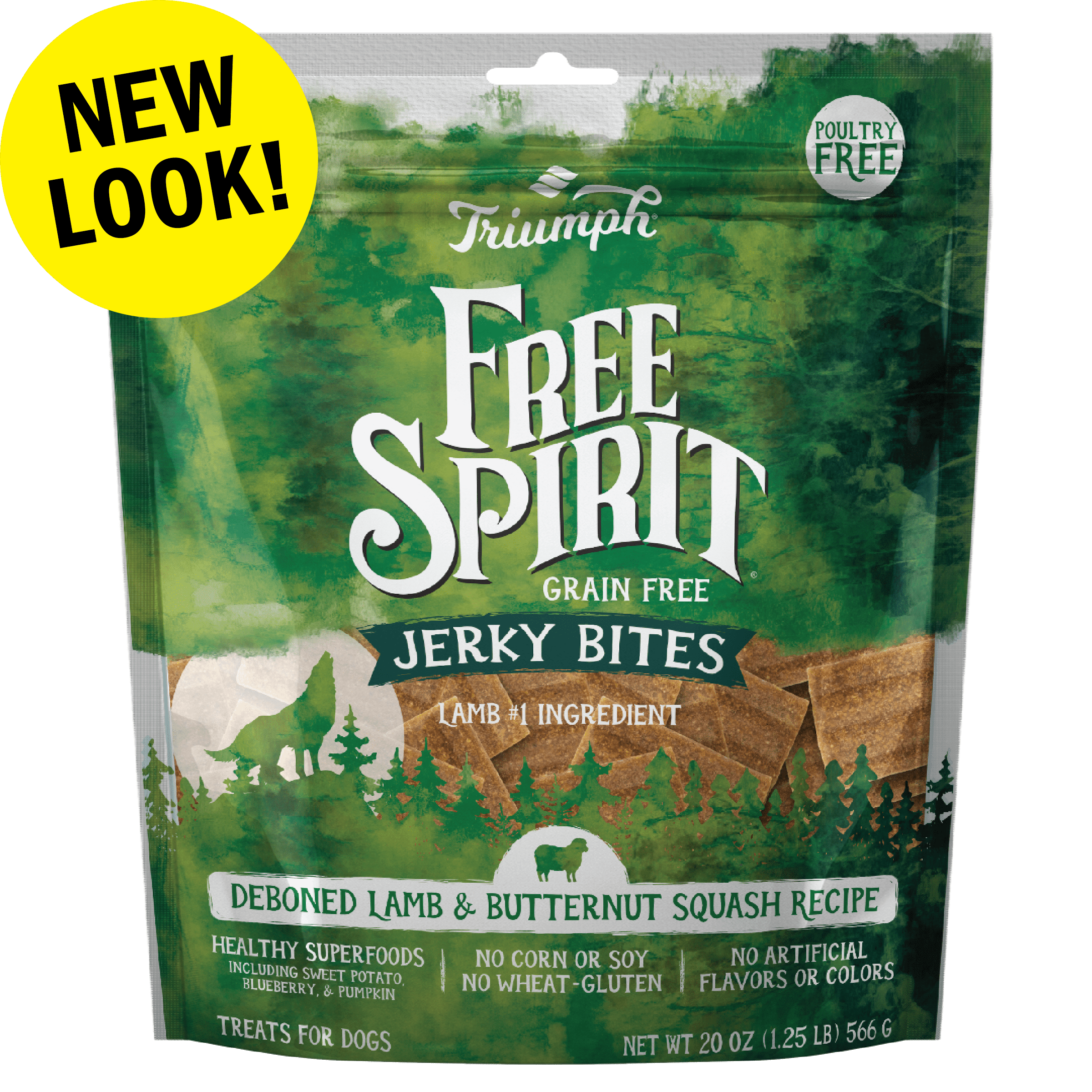 Triumph Free Spirit Grain Free Lamb & Butternut Squash Recipe Jerky Bites Soft Dog Treats
