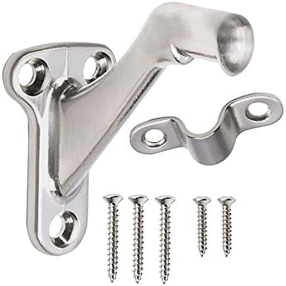 Triumph Hardware,3 Pack,3" Heavy Duty Handrail Bracket Brushed Nickel,Stair Railing Bracket