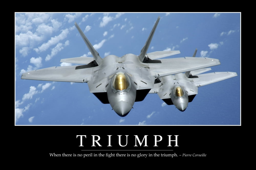Triumph Inspirational Quote and Motivational Poster Canvas Art - Stocktrek Images (34 x 23)