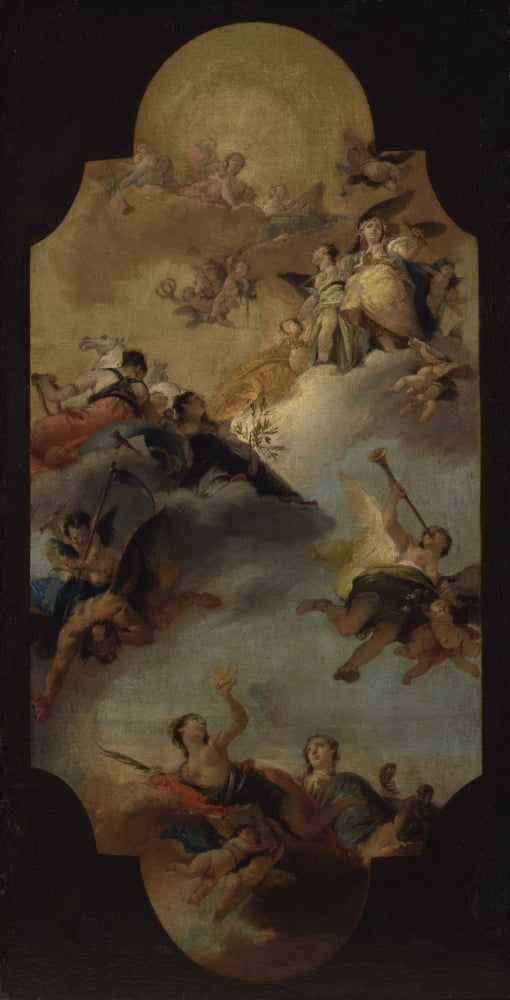 Triumph Of Apollo On Time Canvas Art - (24 x 36)