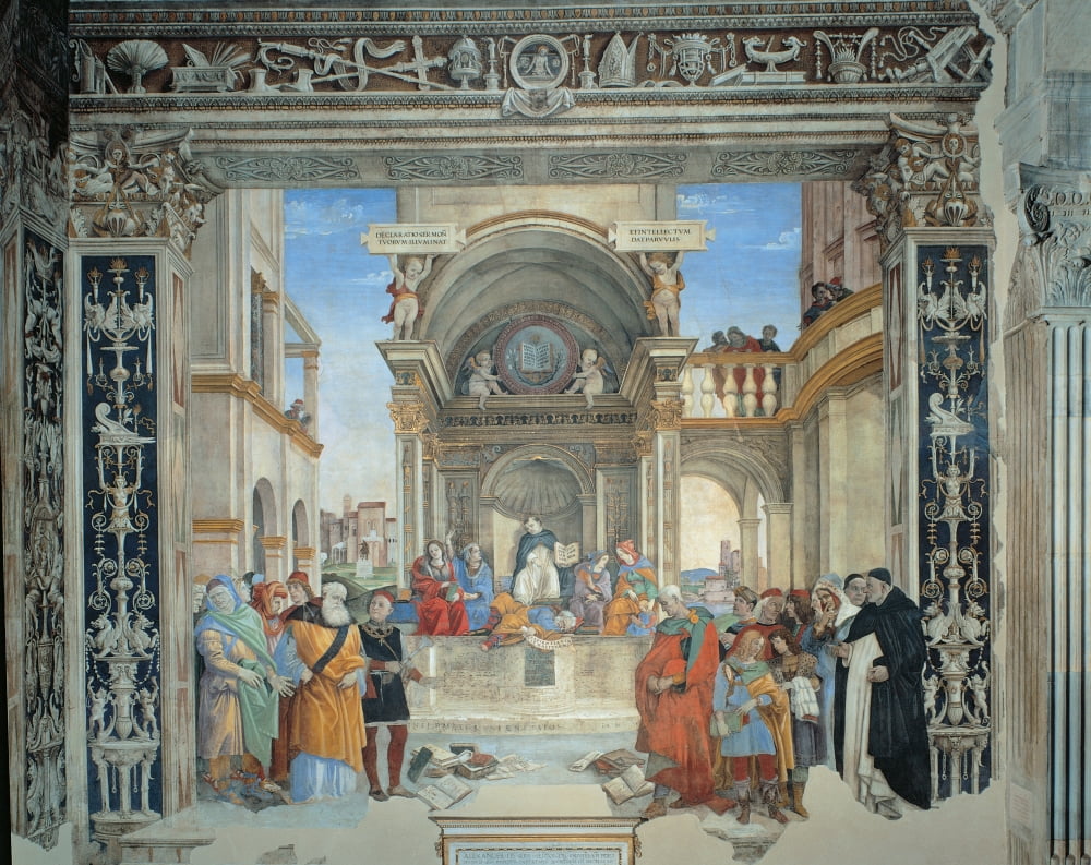 Triumph Of St Thomas Aquinas Canvas Art -  (36 x 24)