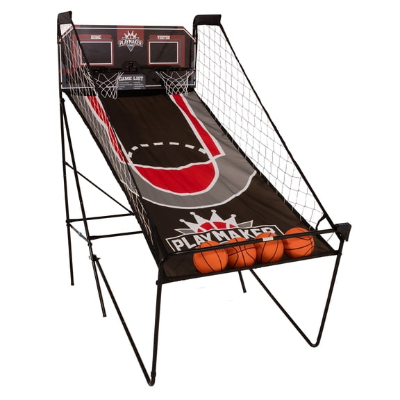 Triumph Playmaker Shootout Basketball Arcade Game - Electronic Scorer Led Display 8 Modes 4 Balls Pump & Quick Connect Frame Fast-paced Indoor Fun For Teens Family Nights