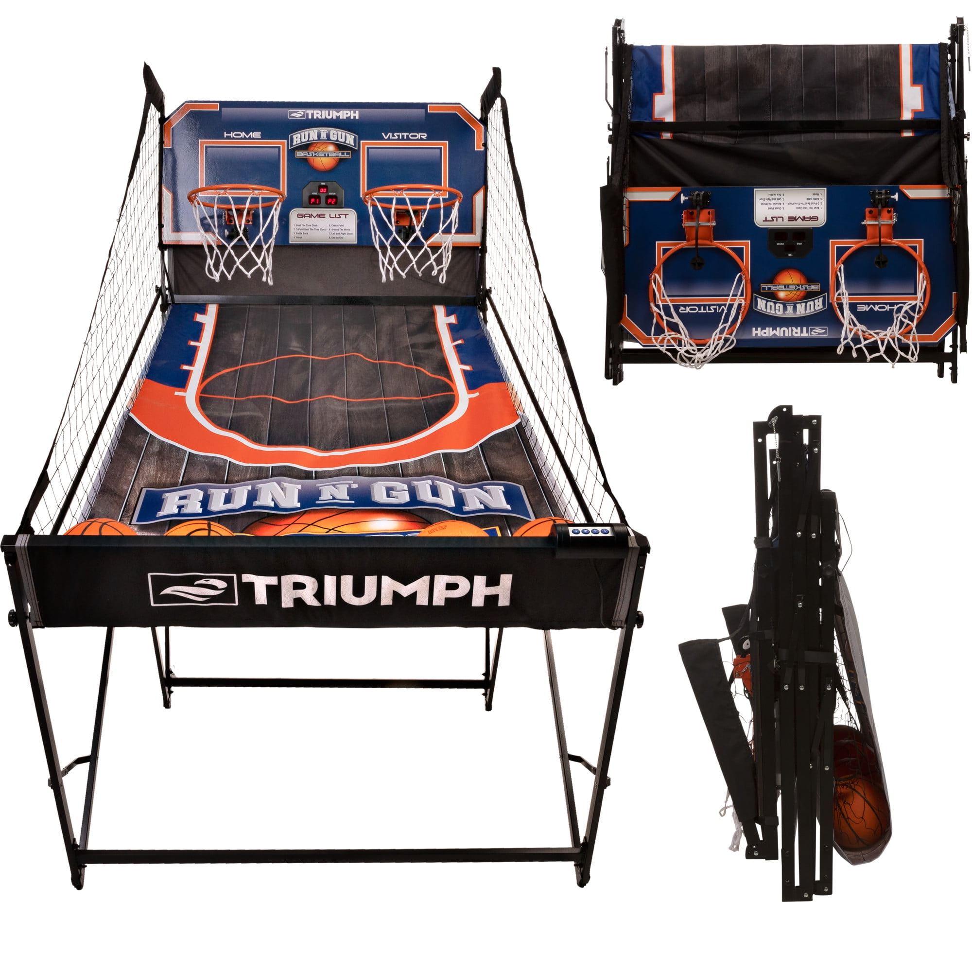 Triumph Run N Gun Foldable Electronic Basketball Shootout Game