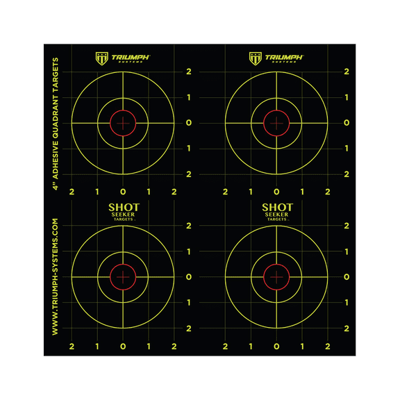 Triumph Systems Shot Seeker 4 Inch Adhesive Quadrant Splatter Targets, 10 Pieces