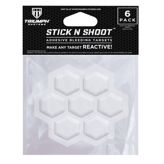Triumph Systems, Splatter Strike Reactive Stick N Shoot Adhesive Targets, 6 Pieces