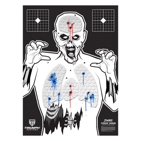Triumph Systems Threat Down Zombie Reactive Splatter Range Target, 12 Count