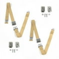 thumbnail image 1 of Triumph TR2, 3 1953-1961 Airplane 2 Point Tan Lap Bucket Seat Belt Kit with Bracketry - 2 Belts, 1 of 1