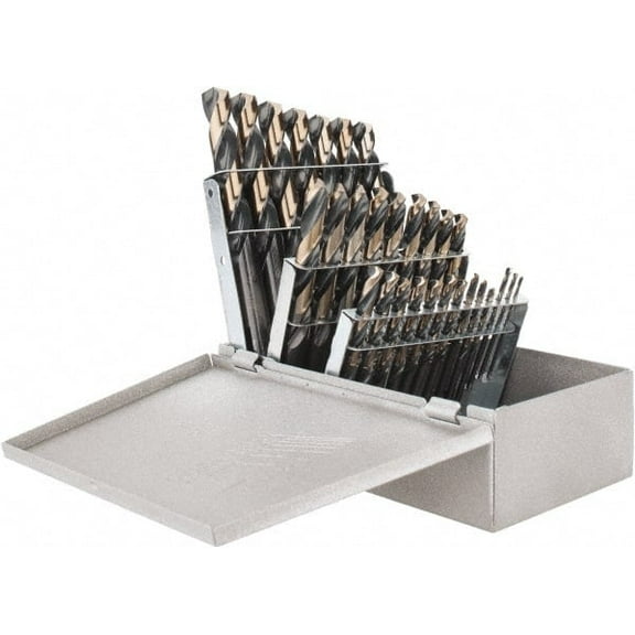 Triumph Twist Drill 1/16 to 1/2", 135 Point, High Speed Steel Maintenance Length Drill Bit Set