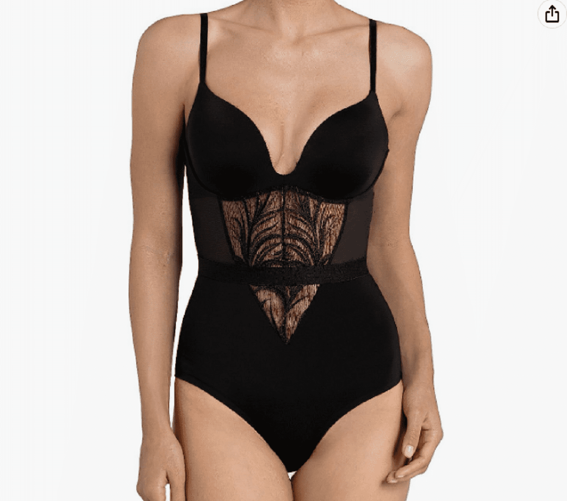 Triumph Women's Enchanted Magic Boost Adjustable Straps Bodysuit, Black, 38D