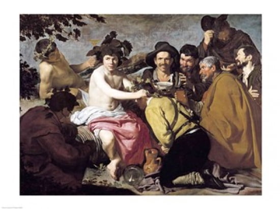 Triumph of Bacchus 1628 Canvas Art - Diego Velazquez (24 x 18)
