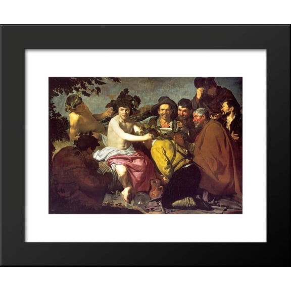 Triumph of Bacchus 20x24 Framed Art Print by Diego Velazquez
