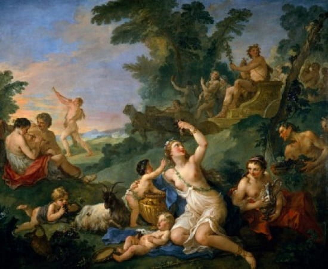 Triumph of Bacchus by Charles Joseph Natoire (1700-1777) France Paris Musee du Louvre Canvas Art - Charles Joseph Natoire (18 x 24)