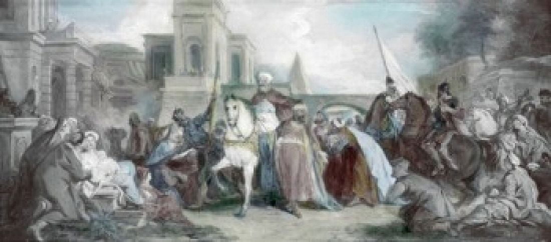 Triumph of Mordecai by Jean Francis de Twy 17th Century Canvas Art - Jean Francis de Twy (24 x 36)