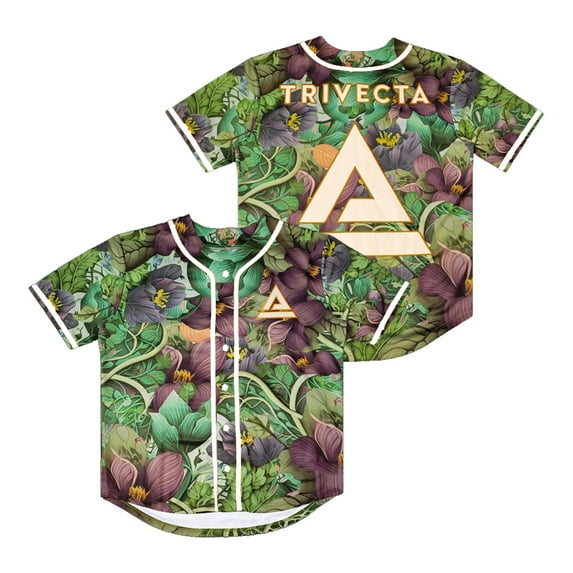 Trivecta Wild Roots Baseball Jersey Tops Short Sleeve Shirts Women Men Streetwear Tee