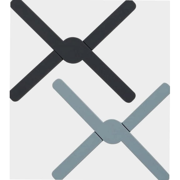 Trivet for Hot Pans Folding Pot Stand Heat Protector Trivet Silicone for Kitchen Worktops Bar Trivet Nonslip Rubber Hot Pan Holder Worktop Saver Set of 2